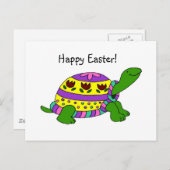 De schildpad van Pasen Feestdagenkaart (Voorkant / Achterkant)