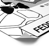 De schildpad waarschuwt poster (Hoek)