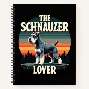 De Schnauzer Liefhebber - Retro Hondenontwerp  Notitieboek