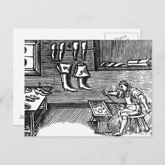 De schoenmaker briefkaart (Voorkant / Achterkant)