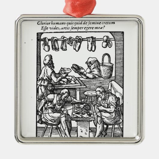 De schoenmaker metalen ornament (Voorkant)