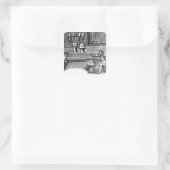 De schoenmaker vierkante sticker (Tas)