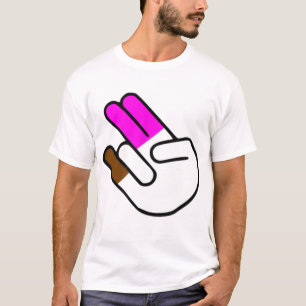 De schok twee in de roze in de goot t-shirt