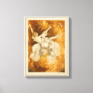 De schommel, 1928 door Louis Icart Canvas Afdruk