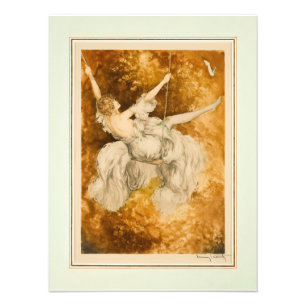 De schommel, 1928 door Louis Icart Foto Afdruk