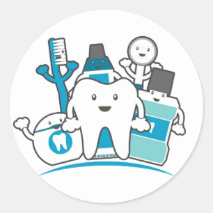 De Schone Teeth Gang Ronde Sticker