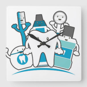 De Schone Teeth Gang Vierkante Klok