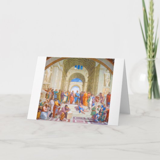 De school Athene, Raphaël, 1509-1510 Kaart (Voorkant)