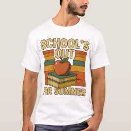De school is in de zomer weg t-shirt