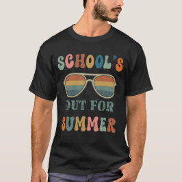 De school is in de zomer weg t-shirt