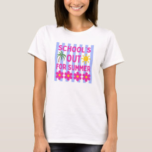 De school is uit voor de zomer t-shirt