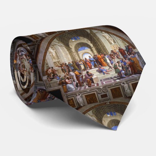 De school van Athene ネ タ イ Stropdas (Opgerold)