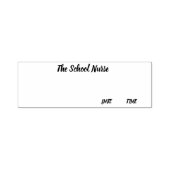 De School Verpleegkundige datum / tijd stamper - b Zelfinktende Stempel (Design)