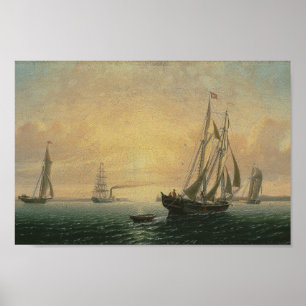 De Schooner Jane van Bath, Maine Poster
