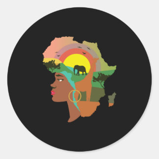 De schoonheid van Afrika Ronde Sticker