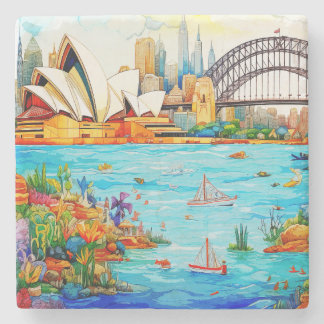 De schoonheid van Australië ontdekken #17 Stenen Onderzetter