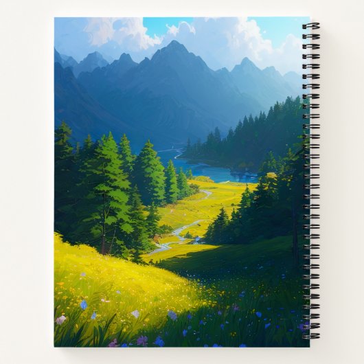 De schoonheid van de groene vallei omarmen notitieboek (Achterkant)