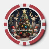"De schoonheid van de kerstboom" Poker Chips (Voorkant)