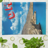 De schoonheid van de kust van Oman Theedoek (Gevouwen)