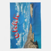 De schoonheid van de kust van Oman Theedoek (Verticaal)