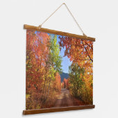 De schoonheid van herfstkleuren hangend wandkleed (Gebogen)