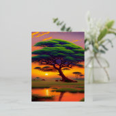 De schoonheid van het Afrikaanse landschap Folie Feestdagen Briefkaart (Staand Voorkant)