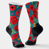 De schoonheid van het leven vieren met papaverbloe sokken (Gebogen)