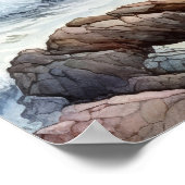 De schoonheid van het Zee op de Zonnevaste Waterve Poster (Hoek)