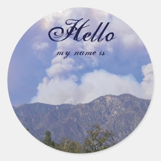de schoonheid van natuur Hallo, Ronde Sticker (Voorkant)