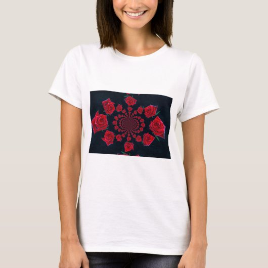 De schoonheid van Rozen: Floral Fantasy T-shirt (Voorkant)