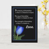 De schoonheid van vriendschap… kaart (Gele Bloem)