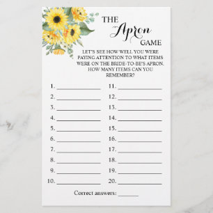De Schort Douche Groene Bloemen Zonnebloem Spelkaa Flyer