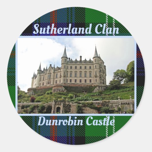 De Schotse Castle Classic Sticker van Sutherland C (Voorkant)
