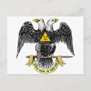 de Schotse Rite Zwart Eagle van de 32ste Graad Briefkaart