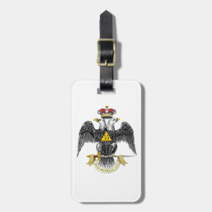 de Schotse Rite Zwart Eagle van de 33ste Graad Bagagelabel