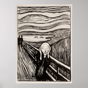 De Schreeuw (1895) door Edvard Munch Poster