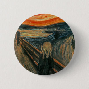 De schreeuw door Edvard Munch Ronde Button 5,7 Cm