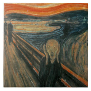 De schreeuw door Edvard Munch Tegeltje