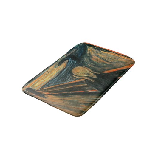 De schreeuw Edvard Munch moderne expressionistisch Badmat (Gekanteld)
