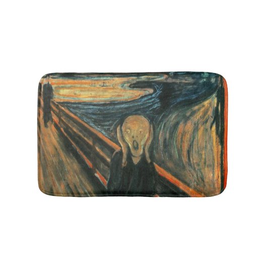De schreeuw Edvard Munch moderne expressionistisch Badmat (Voorkant)