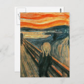 De schreeuw Edvard Munch moderne expressionistisch Briefkaart (Voorkant / Achterkant)