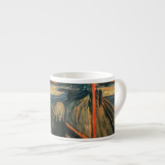 De schreeuw Edvard Munch moderne expressionistisch Espresso Kop (Voorkant rechts)