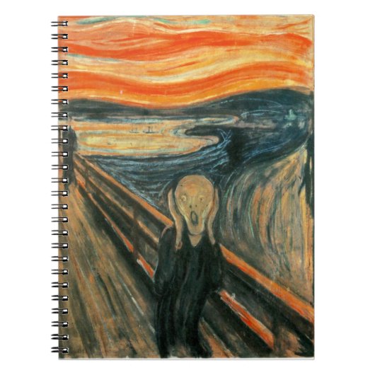 De schreeuw Edvard Munch moderne expressionistisch Notitieboek (Voorkant)
