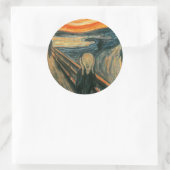 De schreeuw Edvard Munch moderne expressionistisch Ronde Sticker (Tas)