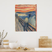 De Schreeuw, Halloween beroemd schilderij Poster (Keuken)