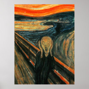 De schreeuw Munch moderne kunst abstract Poster