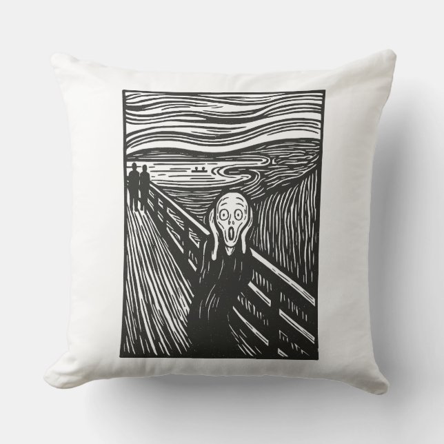 De schreeuw van Edvard Munch Kussen (Voorkant)