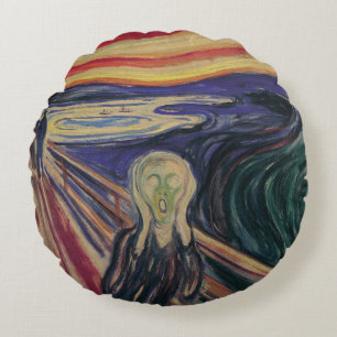 De Schreeuw van Edvard Munch, Vintage Expressionis Rond Kussen