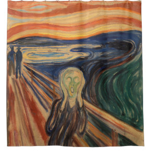 De schreeuw van Munch van Edvard Douchegordijn