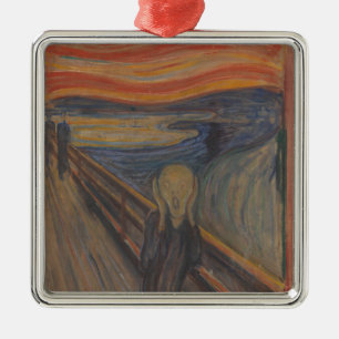 De schreeuw van Natuur, Edvard Munch, 1893 Metalen Ornament